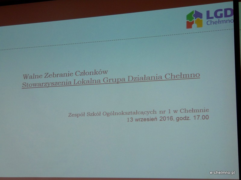 Walne Zebranie Członków Stowarzyszenia – 13.09.2016